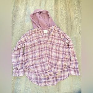American Eagle Flannel Hoodie